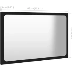 Badmeubelsets-vidaXL - Badkamermeubelset - Zwart - Bewerkt hout - 60 x 38.5 x 46 cm