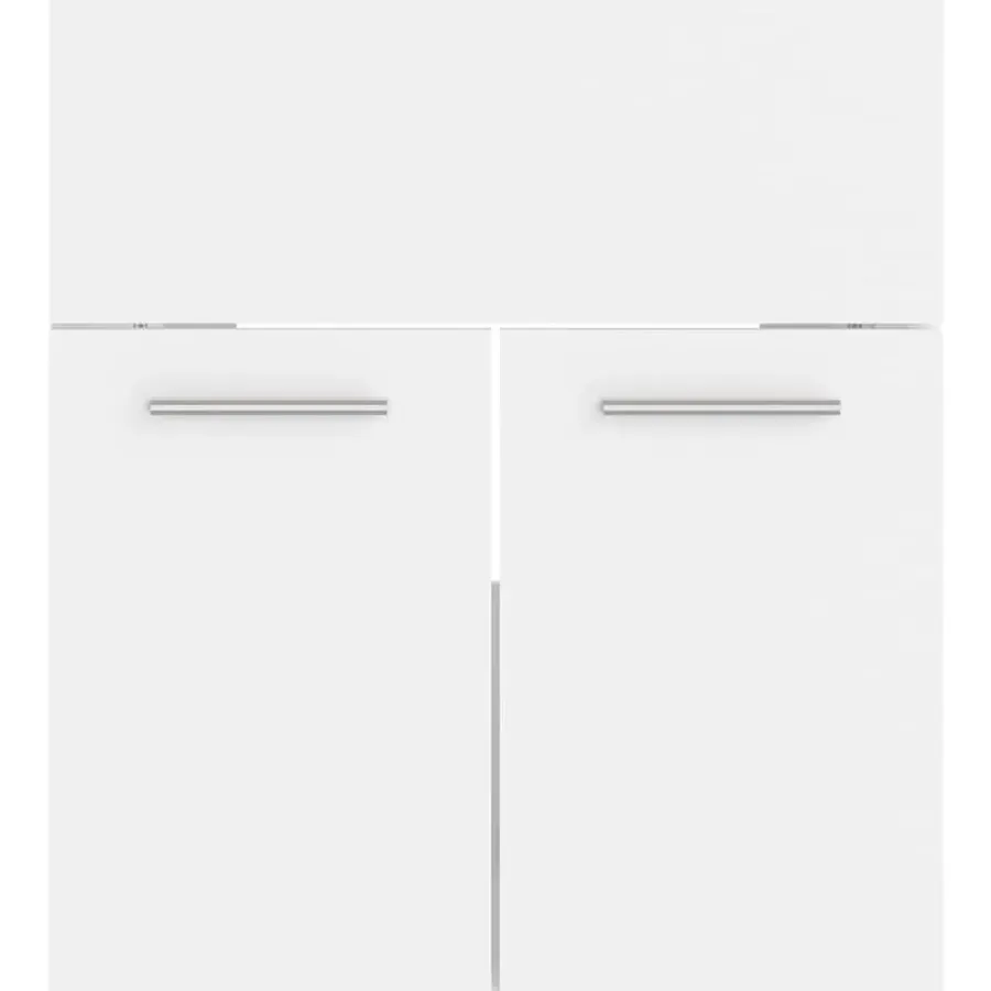 vidaXL - Badkamermeubelset - Wit - Bewerkt hout - 41 x 38.5 x 46 cm