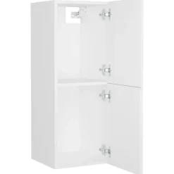 vidaXL - Badkamermeubelset - Wit - Bewerkt hout - 41 x 38.5 x 46 cm