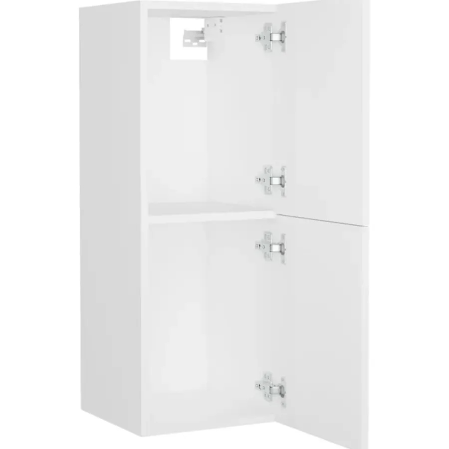 vidaXL - Badkamermeubelset - Wit - Bewerkt hout - 41 x 38.5 x 46 cm