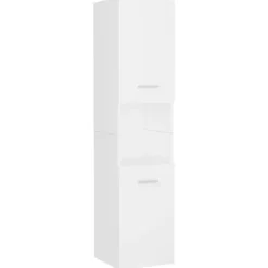 vidaXL - Badkamermeubelset - Wit - Bewerkt hout - 41 x 38.5 x 46 cm