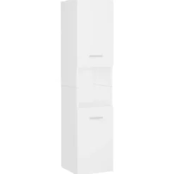 Badmeubelsets-vidaXL - Badkamermeubelset - Wit - Bewerkt hout - 41 x 38.5 x 46 cm