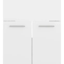 Badmeubelsets-vidaXL - Badkamermeubelset - Wit - Bewerkt hout - 41 x 38.5 x 46 cm