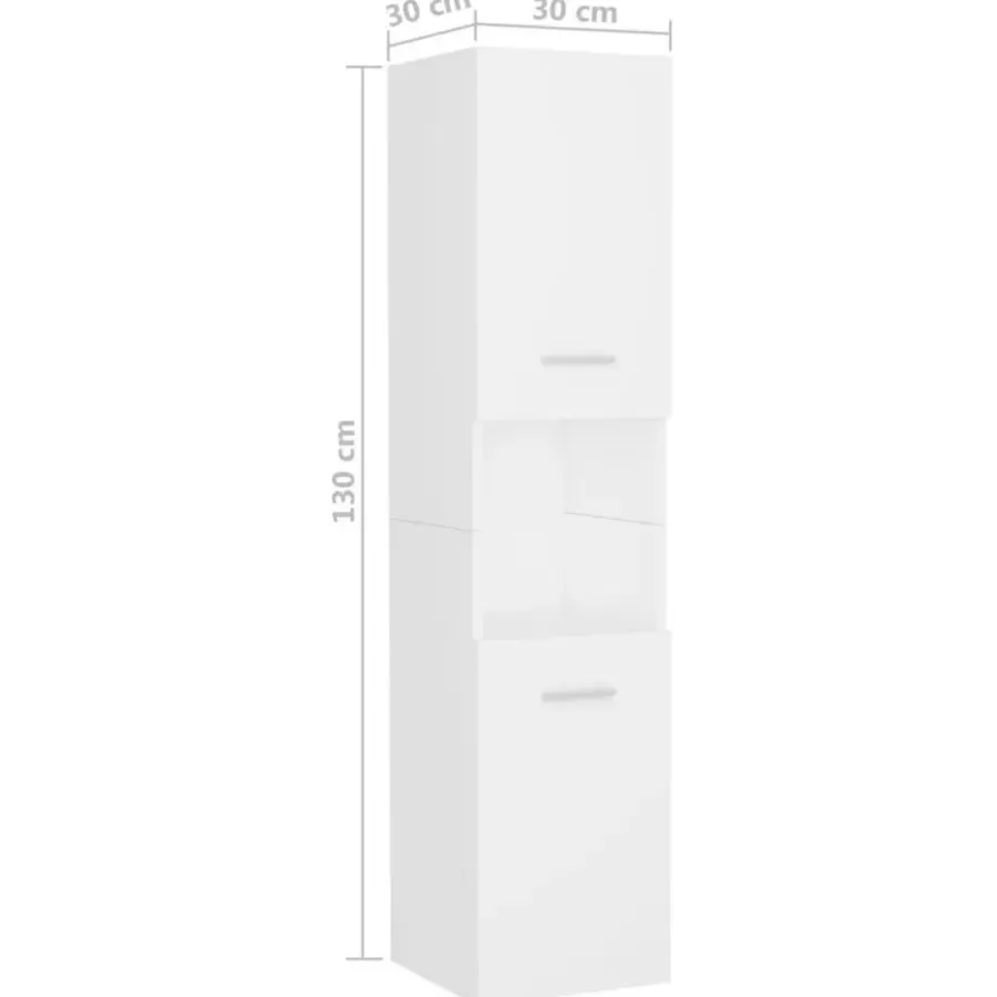 vidaXL - Badkamermeubelset - Wit - Bewerkt hout - 41 x 38.5 x 46 cm