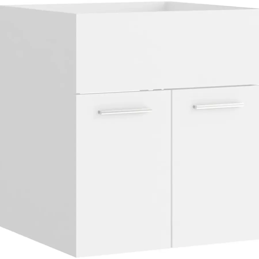 vidaXL - Badkamermeubelset - Wit - Bewerkt hout - 41 x 38.5 x 46 cm