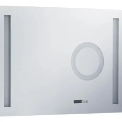 Spiegelkasten-vidaXL - Badkamerspiegel - Zilver - Aluminium - 80 x 60 cm