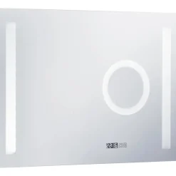 Spiegelkasten-vidaXL - Badkamerspiegel - Zilver - Aluminium - 80 x 60 cm