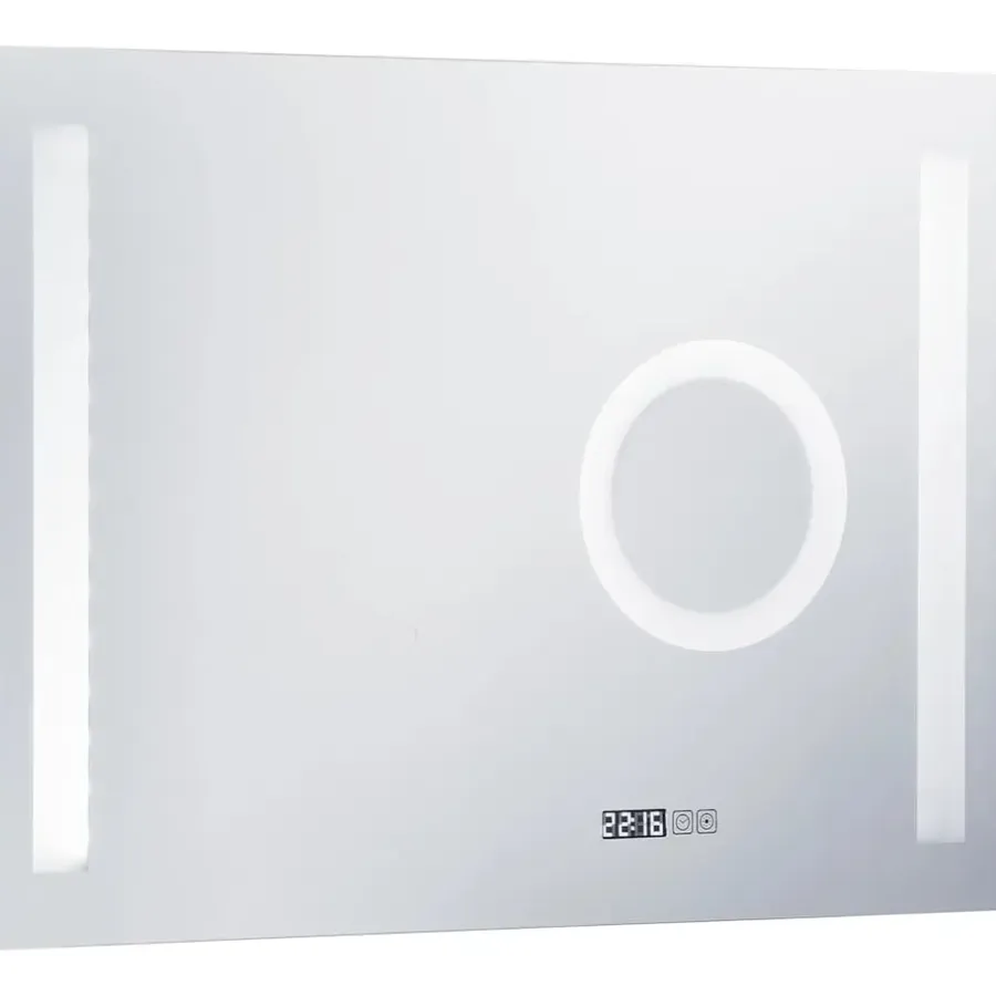 Spiegelkasten-vidaXL - Badkamerspiegel - Zilver - Aluminium - 80 x 60 cm