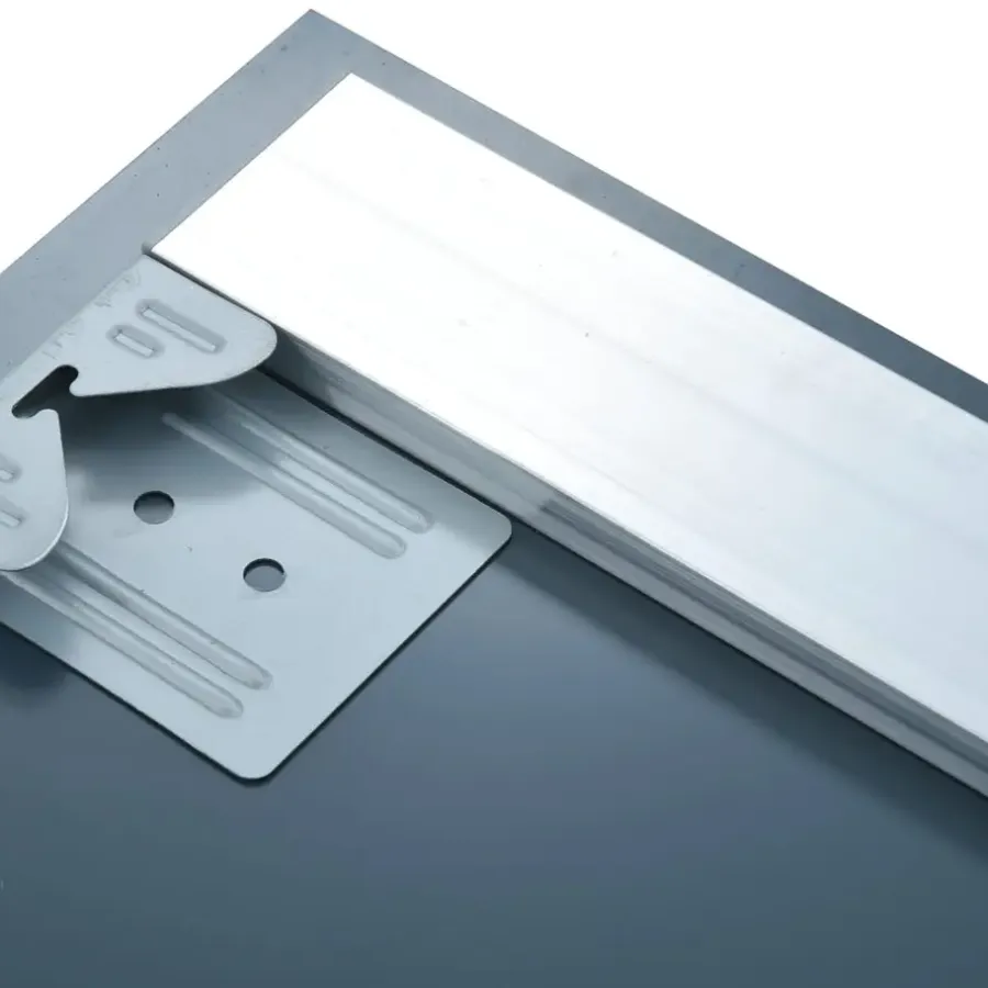 Spiegelkasten-vidaXL - Badkamerspiegel - Zilver - Aluminium - 80 x 60 cm