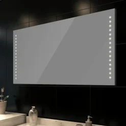 Spiegelkasten-vidaXL - Badkamerspiegel - Zilver - Glas - 100 x 60 cm