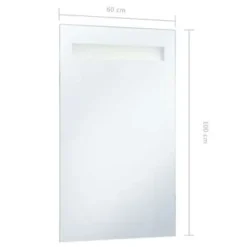 Spiegelkasten-vidaXL - Badkamerspiegel - Zilver - Glas - 60 x 100 cm