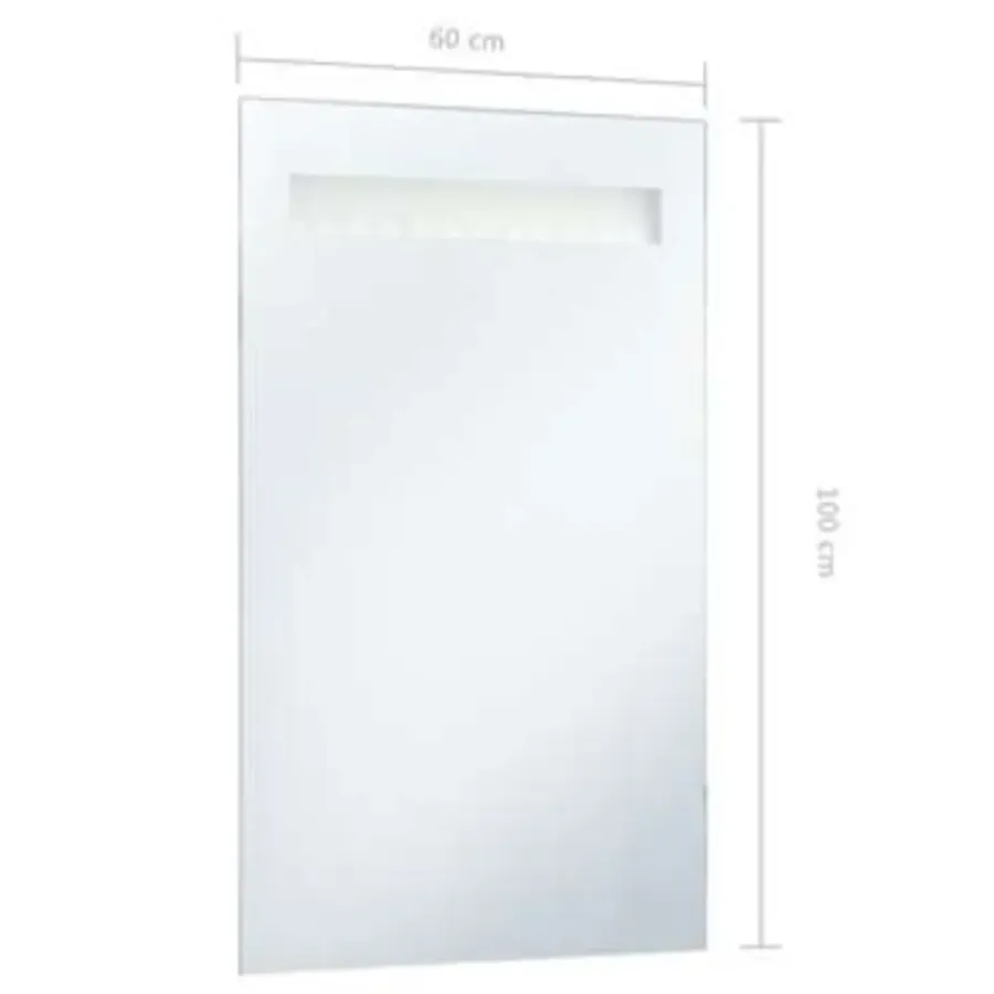 Spiegelkasten-vidaXL - Badkamerspiegel - Zilver - Glas - 60 x 100 cm