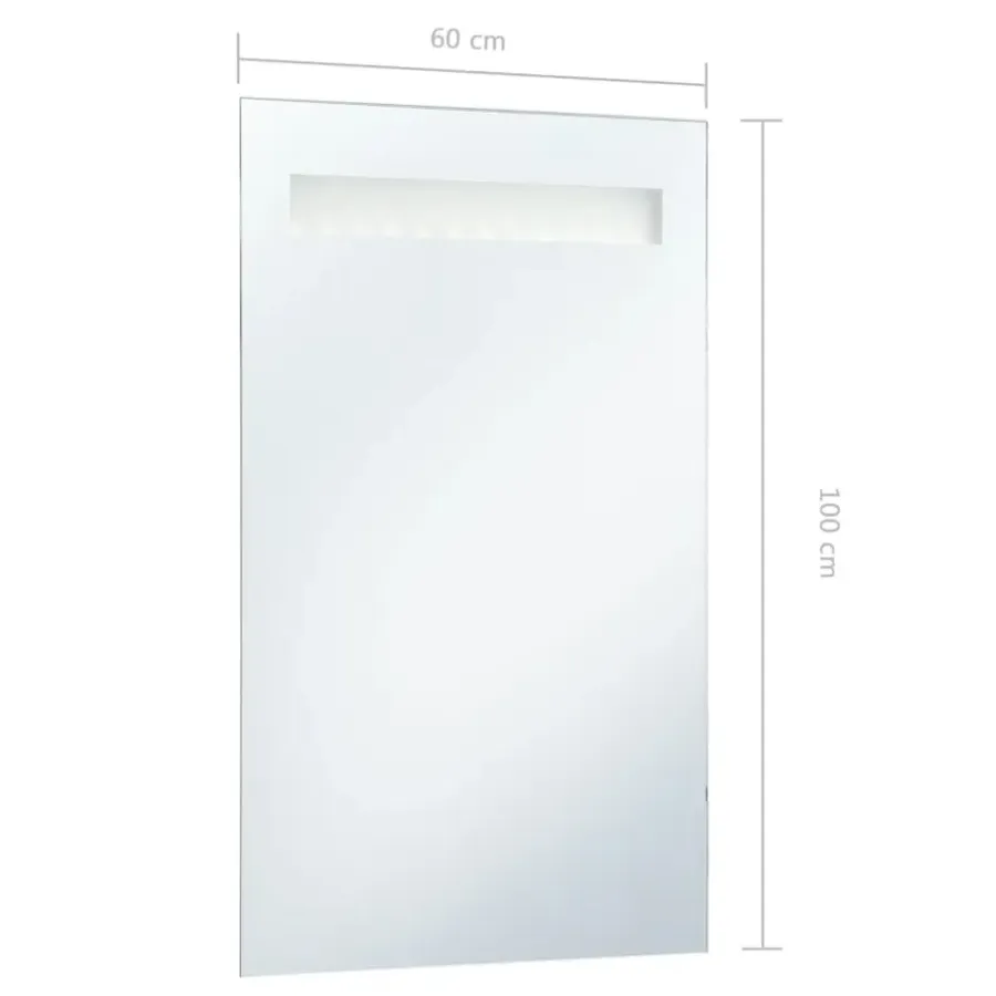 Spiegelkasten-vidaXL - Badkamerspiegel - Zilver - Glas - 60 x 100 cm
