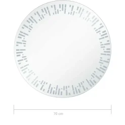 vidaXL - Badkamerspiegel - Zilver - Aluminium - 70 cm