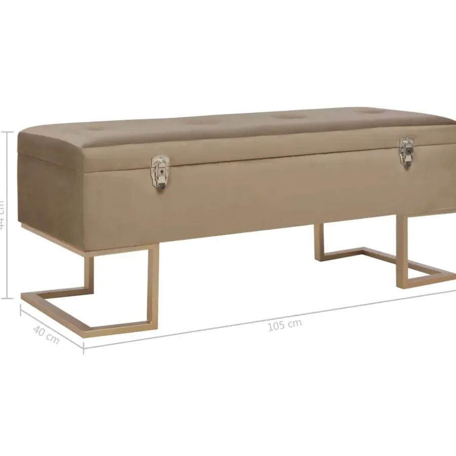 Bankjes-vidaXL - Bank - Beige - Stof