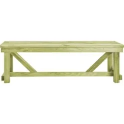 vidaXL - Bank - Bruin - Geïmpregneerd grenenhout - 140 x 38 x 45 cm