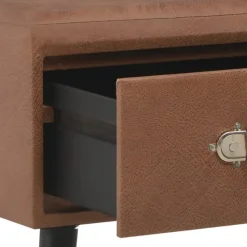 Bankjes-vidaXL - Bank - Bruin - Kunstleer