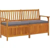 Tuinbanken-vidaXL - Bank - Grijs - Hout - 148 x 62 x 84 cm