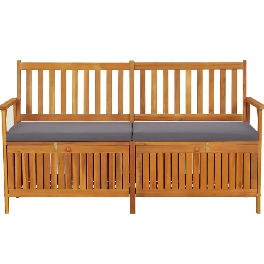 Tuinbanken-vidaXL - Bank - Grijs - Hout - 148 x 62 x 84 cm