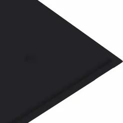 vidaXL - Bank Batavia met zwart kussen - Teakhout - 120x51.5x84 cm
