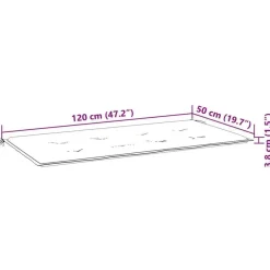 Tuinbanken-vidaXL - Bank Batavia met grijs kussen - Teakhout - 120x51.5x84 cm