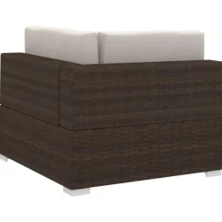 Loungebanken-vidaXL - Bankset - Bruin - Poly rattan