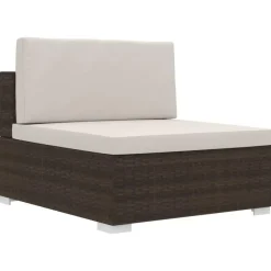 Loungebanken-vidaXL - Bankset - Bruin - Poly rattan