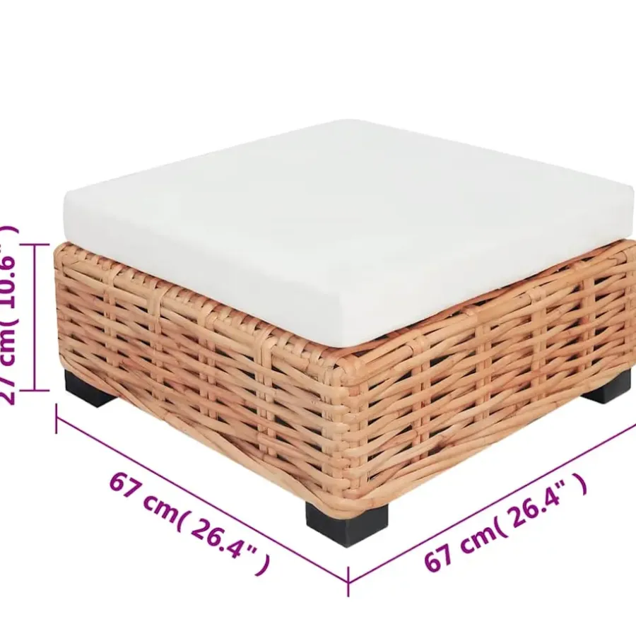 Loungesets-vidaXL - Bankset - Bruin - Rattan