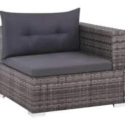 vidaXL - Bankset - Grijs - Poly rattan