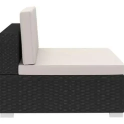 vidaXL - Bankset - Zwart - Poly rattan
