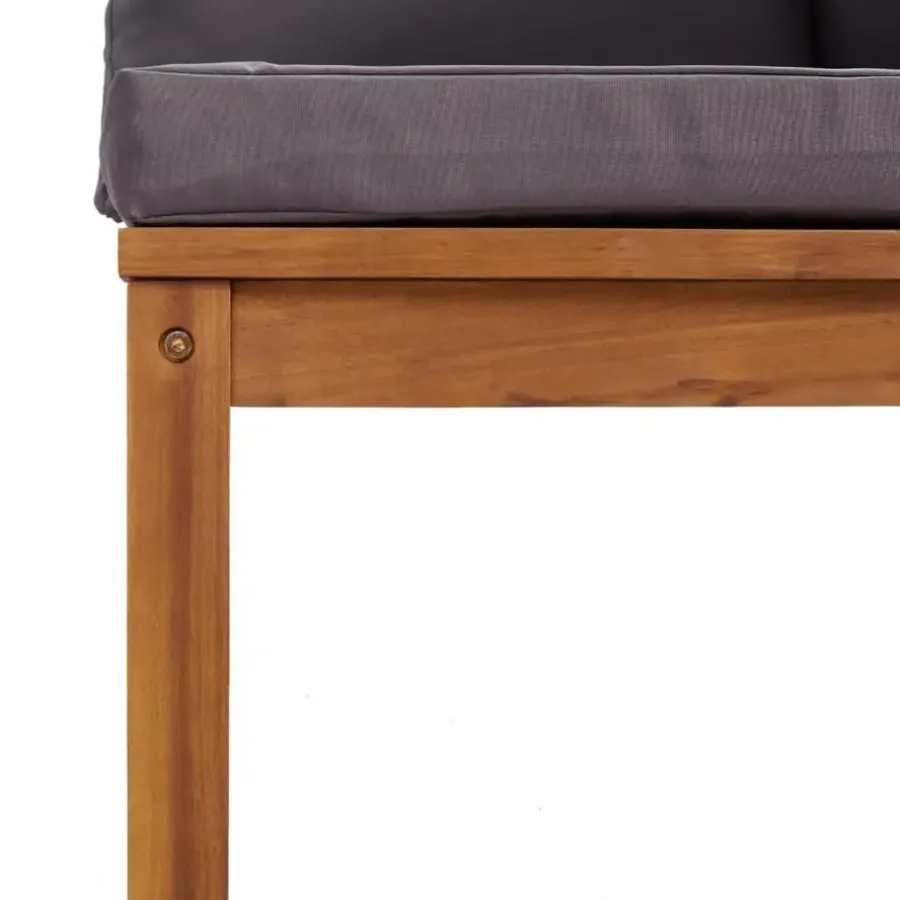 Loungeset Elementen-vidaXL - Bankstel - Grijs - Acaciahout