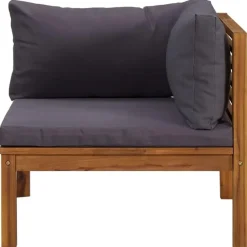 Loungeset Elementen-vidaXL - Bankstel - Grijs - Acaciahout