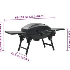 vidaXL - Barbecue - Zwart - Staal