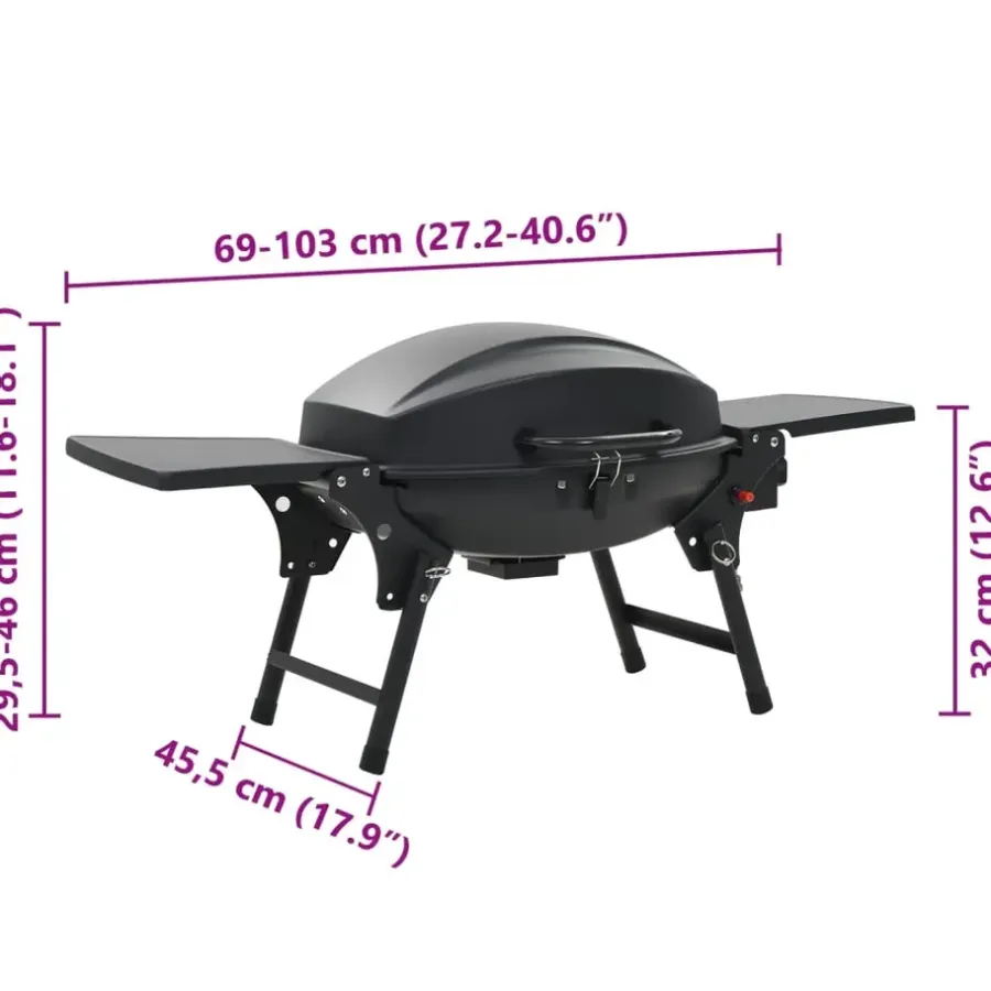 vidaXL - Barbecue - Zwart - Staal