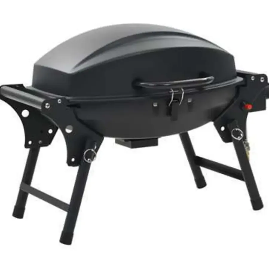 vidaXL - Barbecue - Zwart - Staal