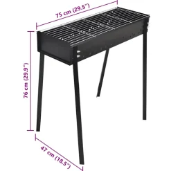 Barbecues En Accessoires-vidaXL - Barbecue - Zwart - Staal