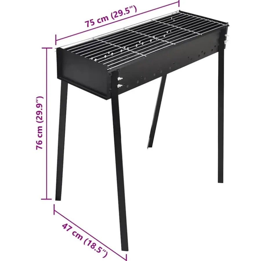 Barbecues En Accessoires-vidaXL - Barbecue - Zwart - Staal