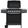 vidaXL - Barbecue - Zwart - Staal