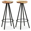 Barkrukken-vidaXL - Barkruk - Bruin - Hout - 2 stuks