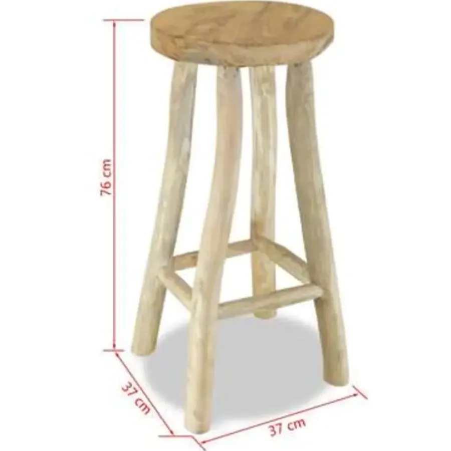 vidaXL - Barkruk - Bruin - Hout