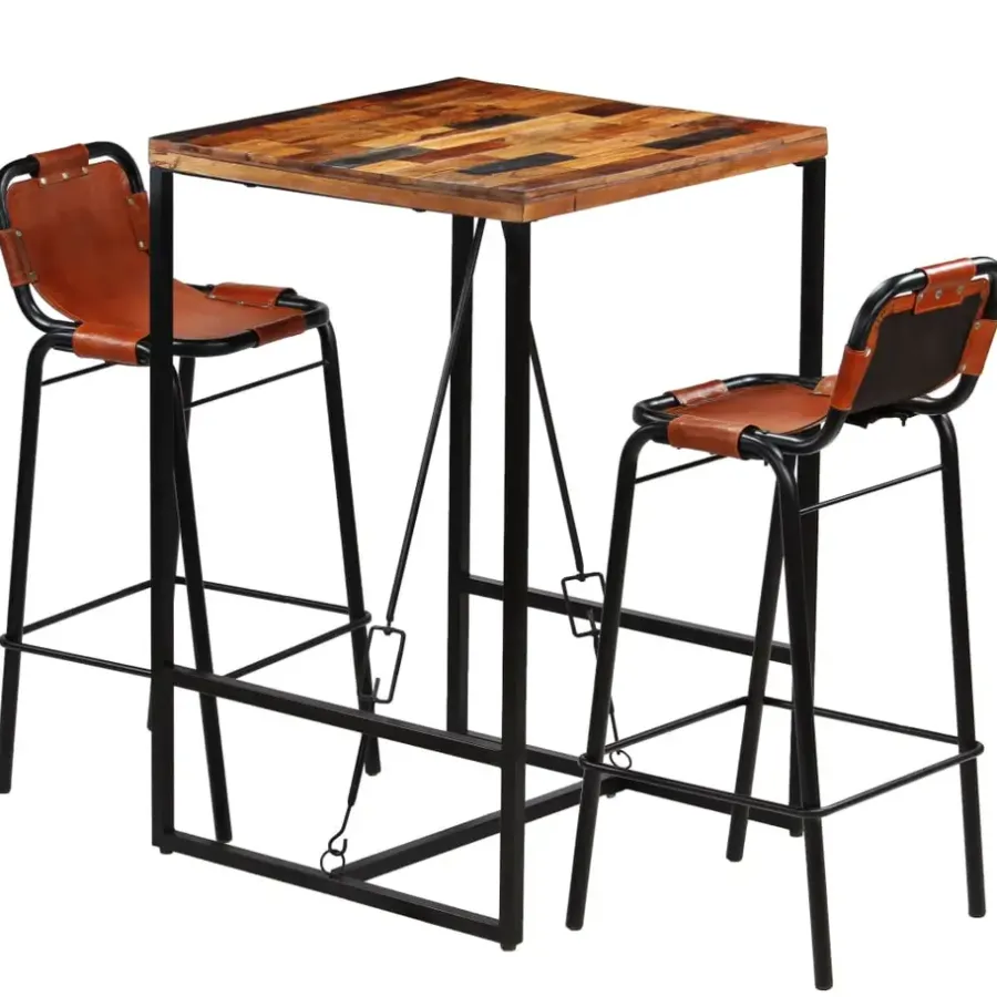 Bartafels-vidaXL - Barset - Bruin - Hout