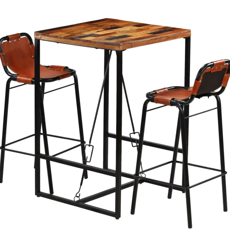 Bartafels-vidaXL - Barset - Bruin - Hout