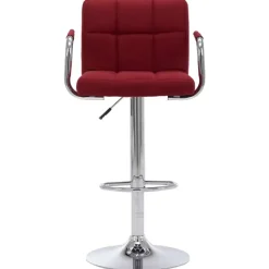 Barkrukken-vidaXL - Barstoel - Rood - Stof - 2 stuks
