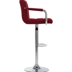 Barkrukken-vidaXL - Barstoel - Rood - Stof - 2 stuks