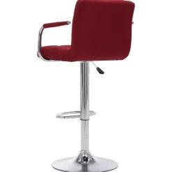 Barkrukken-vidaXL - Barstoel - Rood - Stof - 2 stuks