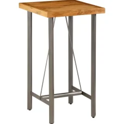 Bartafels-vidaXL - Bartafel - Bruin - Hout - 60 x 60 x 107 cm