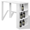 Bartafels-vidaXL - Bartafel - Wit - MDF