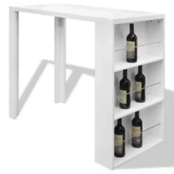 Bartafels-vidaXL - Bartafel - Wit - MDF