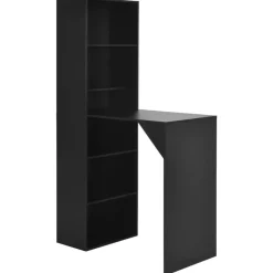 Bartafels-vidaXL - Bartafel - Zwart - Bewerkt hout