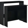 vidaXL - Bartafel - Zwart - Bewerkt hout